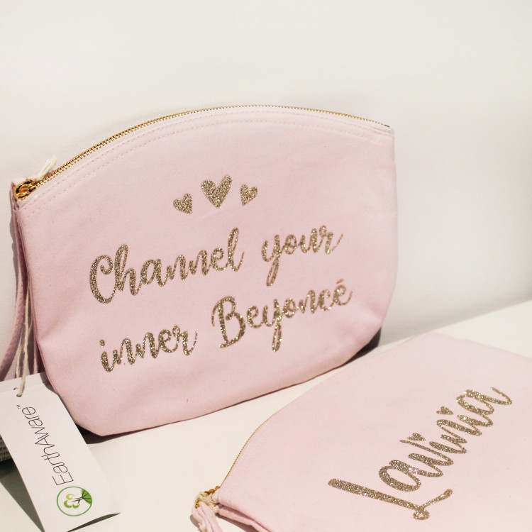 Personalised Organic Cotton Bag - Full Pink